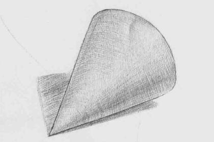錐體素描畫法步驟02    范例【一】