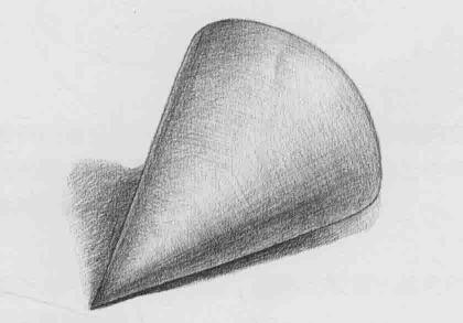 錐體素描畫法步驟03    范例【一】