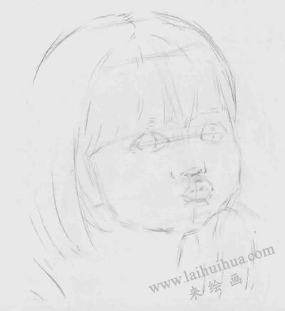 小孩素描畫法步驟02