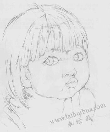 小孩素描畫法步驟04