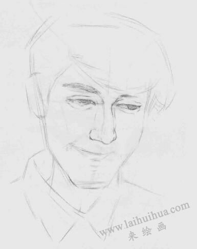 年輕人素描畫法步驟03