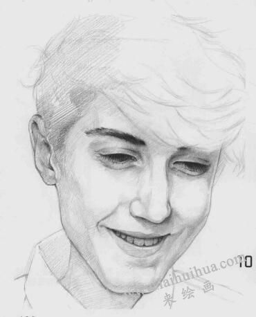 年輕人素描畫法步驟10