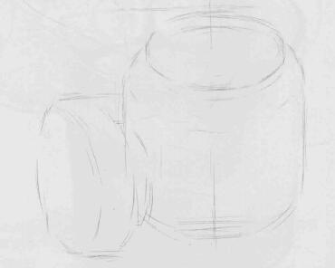 茶葉罐素描畫法步驟01