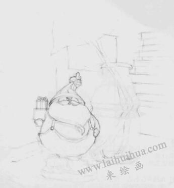書桌一角素描畫法步驟02