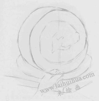 蛋糕素描畫法步驟02