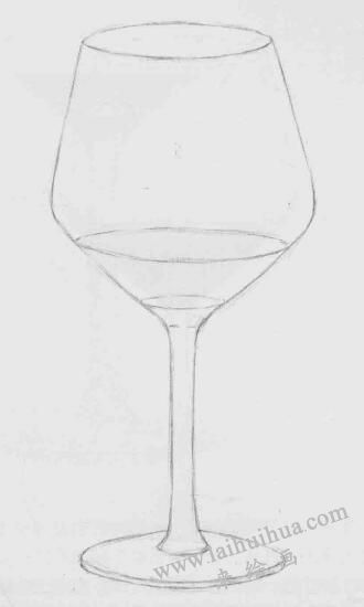 高腳杯素描畫(huà)法步驟03