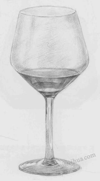 高腳杯素描畫(huà)法步驟04