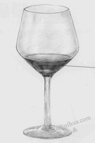高腳杯素描畫(huà)法步驟05