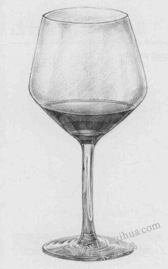 高腳杯素描畫(huà)法步驟07