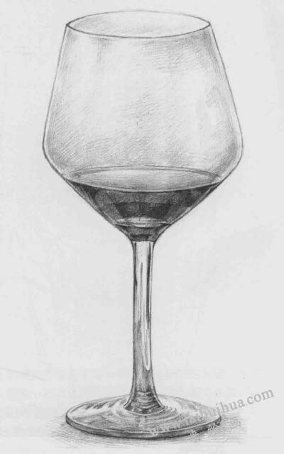 高腳杯素描畫(huà)法步驟08