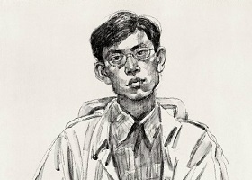 《繪畫班的男生》素描畫