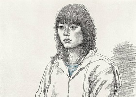 《南方女孩》素描畫