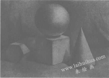 完成圖，多個幾何體素描
