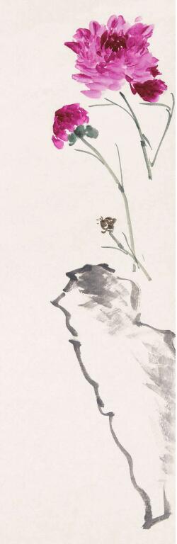 花卉畫整幅牡丹作品畫法步驟一