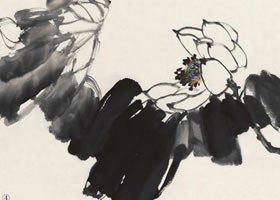 完整荷花畫作品畫法