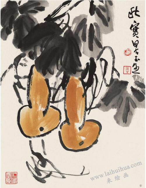 葫蘆畫(huà)《秋實(shí)》的畫(huà)法步驟04