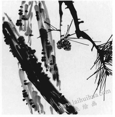 松樹畫法步驟03
