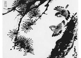 松樹畫法步驟范例練習（三）