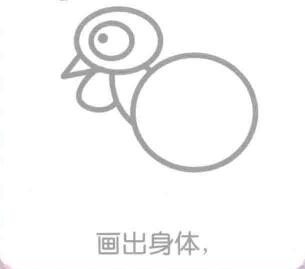 火雞的簡筆畫畫法步驟04：身體