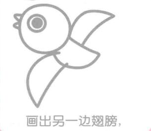 燕子簡筆畫畫法步驟05