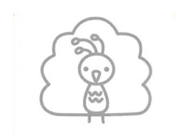 孔雀簡筆畫