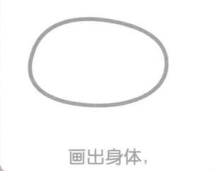 石斑魚的身體，簡筆畫