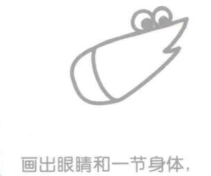 蝦的簡(jiǎn)筆畫畫法步驟02