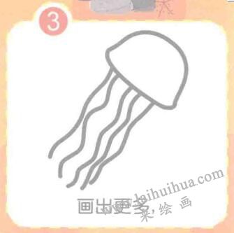 水母的觸手，簡筆畫