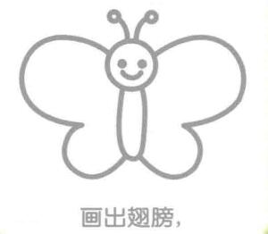 蝴蝶的翅膀，簡筆畫