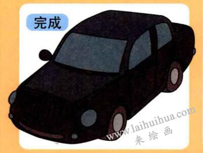 小轎車兒童畫(huà)