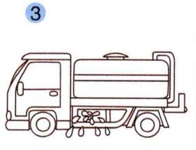 灑水車的畫法步驟03
