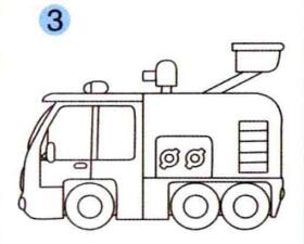 消防車的畫法步驟03