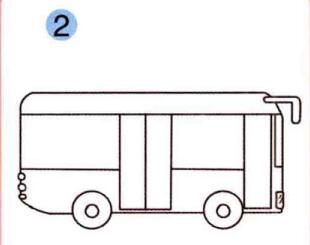 公共汽車的畫法步驟02