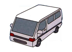 面包車(chē)的畫(huà)法