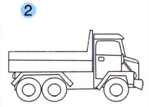 卡車的畫法步驟02