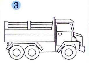 卡車的畫法步驟03