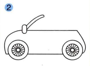 跑車的畫法步驟02
