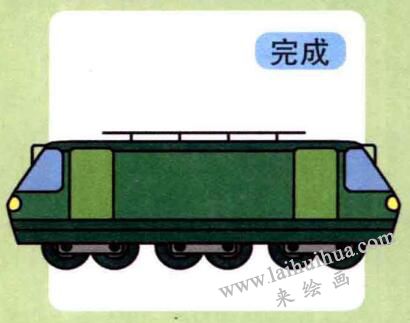 電力機(jī)車兒童畫