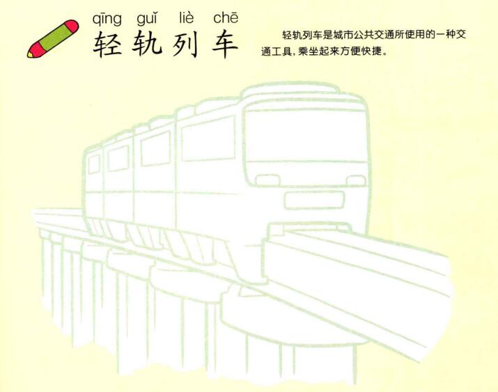 輕軌列車的畫法