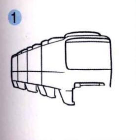 輕軌列車的畫法步驟01