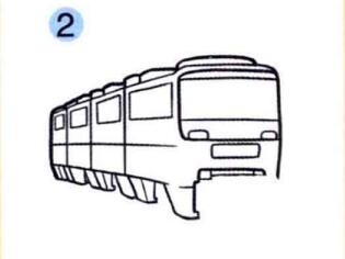 輕軌列車的畫法步驟02