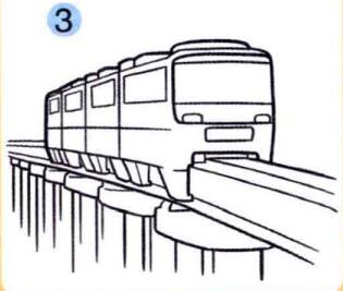 輕軌列車的畫法步驟03