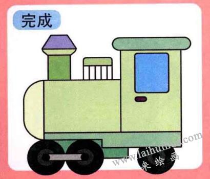 蒸汽機(jī)車兒童畫