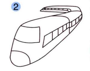 磁浮列車的畫法步驟02