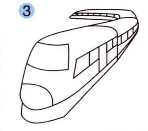磁浮列車的畫法步驟03