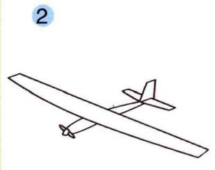 滑翔機的畫法步驟02