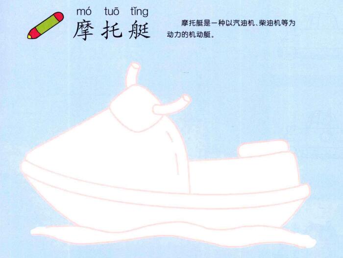 摩托艇的畫(huà)法