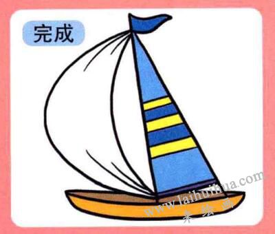 帆船兒童畫