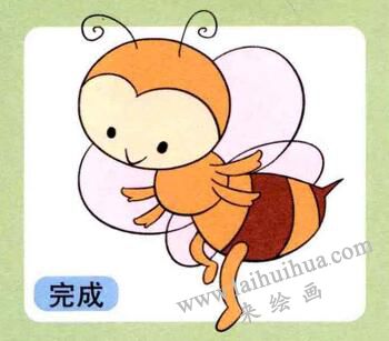 蜜蜂的畫(huà)法步驟04