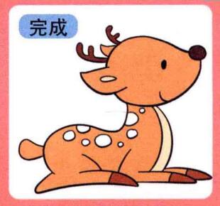 梅花鹿兒童畫